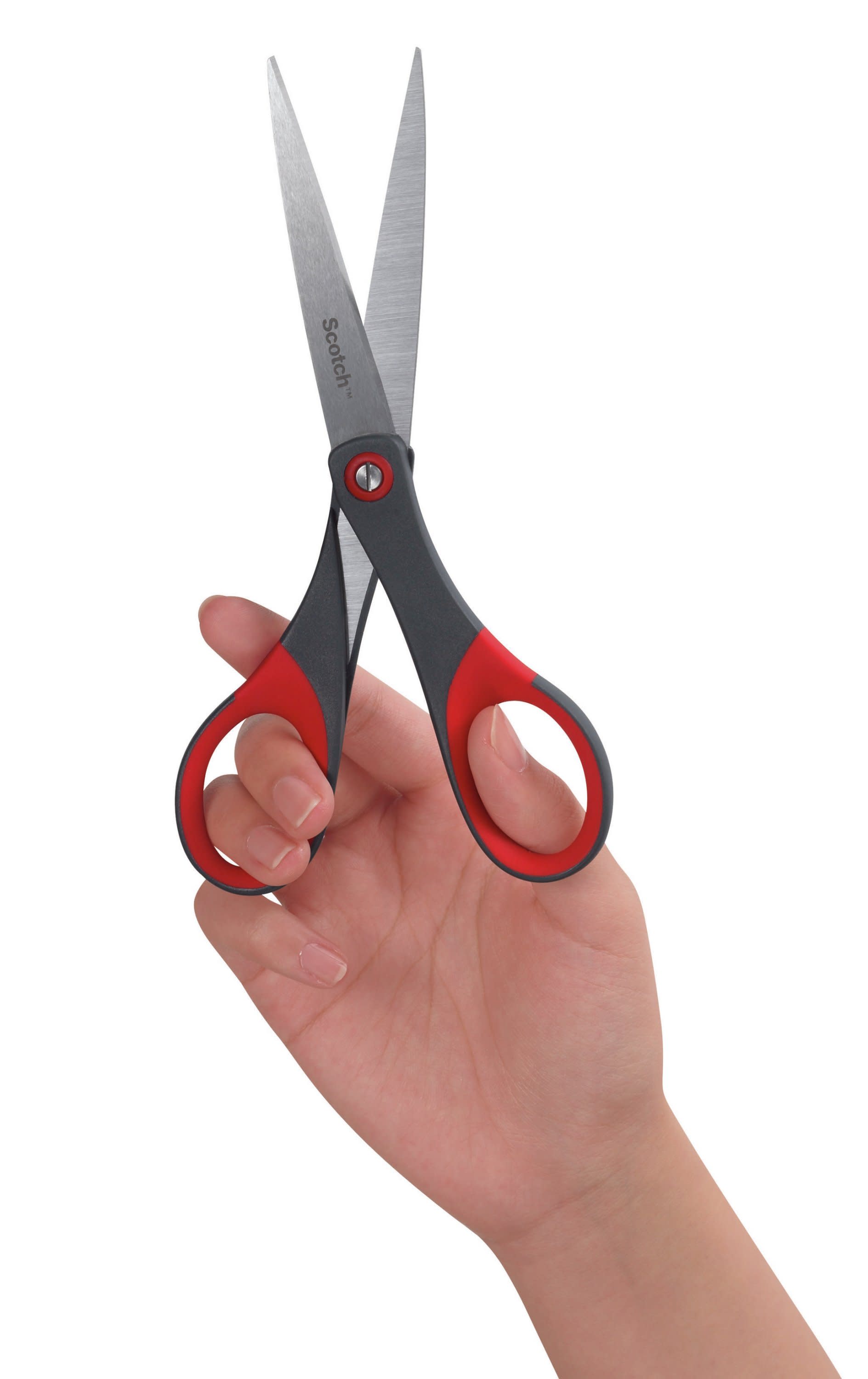 Scotch Precision Scissors, 7 Length, Gray/Red